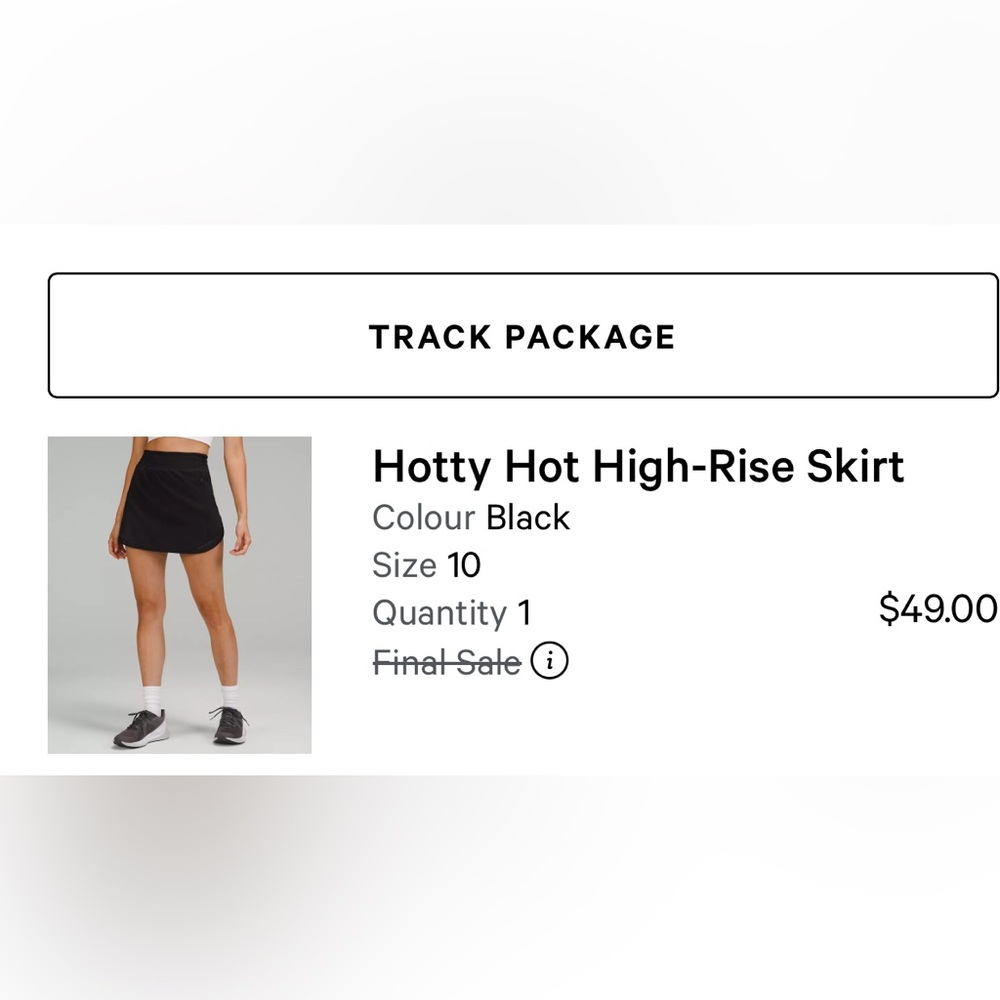 Lululemon Athletica Black Skort